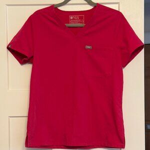 Figs Ultra Rose Catarine Scrub Top